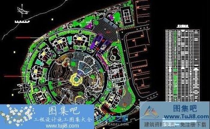 溫州坦前小區(qū)建筑及環(huán)境全套施工圖CAD圖紙