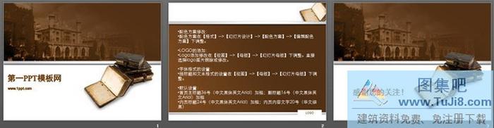 棕色古典風(fēng)格PPT模板下載