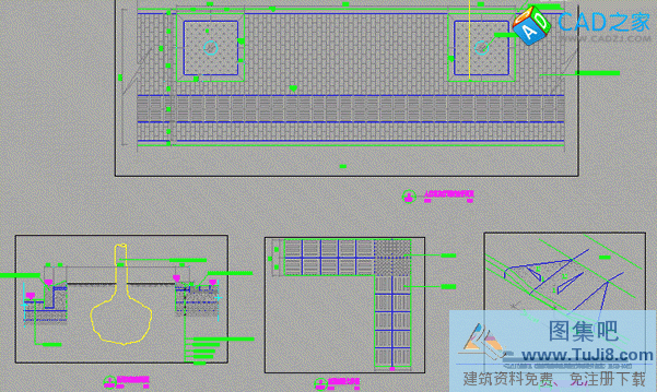 人行道及樹池大樣圖