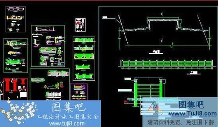 CAD圍墻欄桿圖紙合集