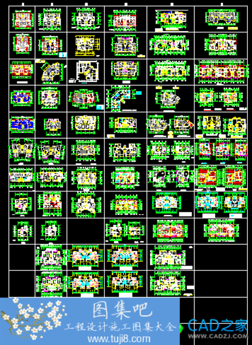 某一梯兩戶住宅戶型CAD平面圖