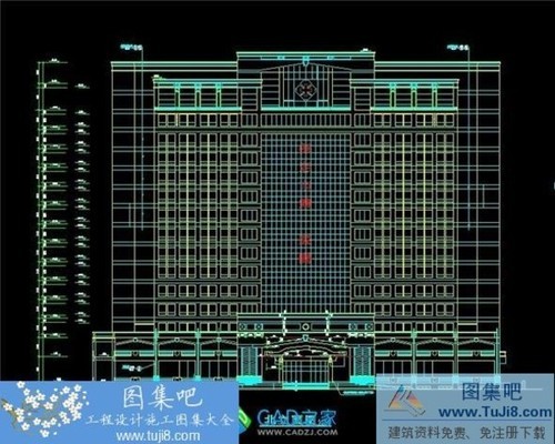 某市三級(jí)甲等綜合醫(yī)院16層建筑施工圖CAD圖紙