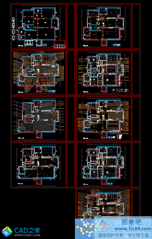 寧波日湖琴云中式風(fēng)格住宅施工圖CAD圖紙
