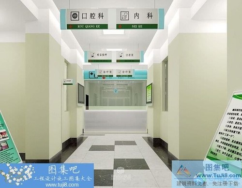 櫻花雨社區(qū)醫(yī)院服務站全套CAD施工設計圖