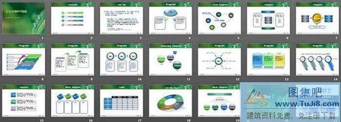 葉子上的露珠背景植物幻燈片模板下載