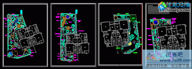 別墅外環(huán)境設計平面圖