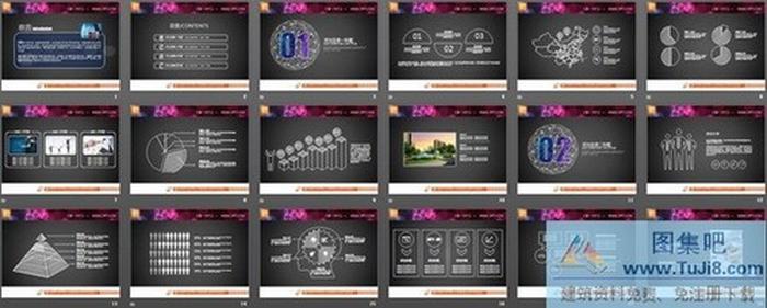 白色扁平粉筆手繪PPT圖表整套下載