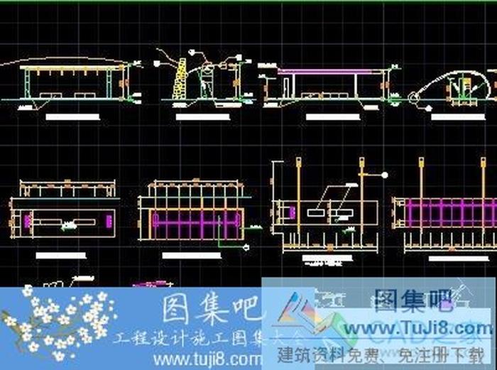 公交車站設(shè)計(jì)詳圖CAD圖紙