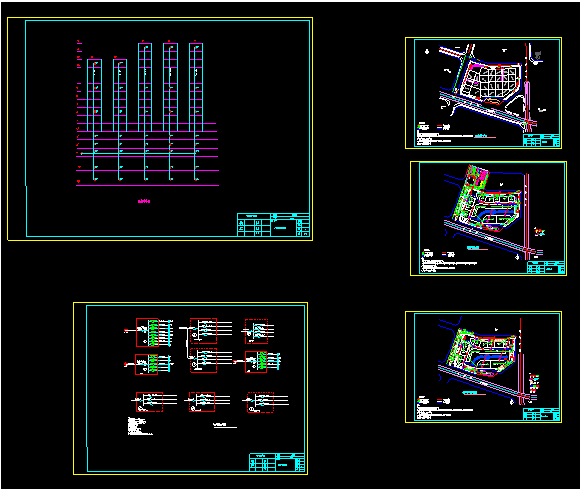 臨電方案供電系統(tǒng)圖CAD版繪制模板