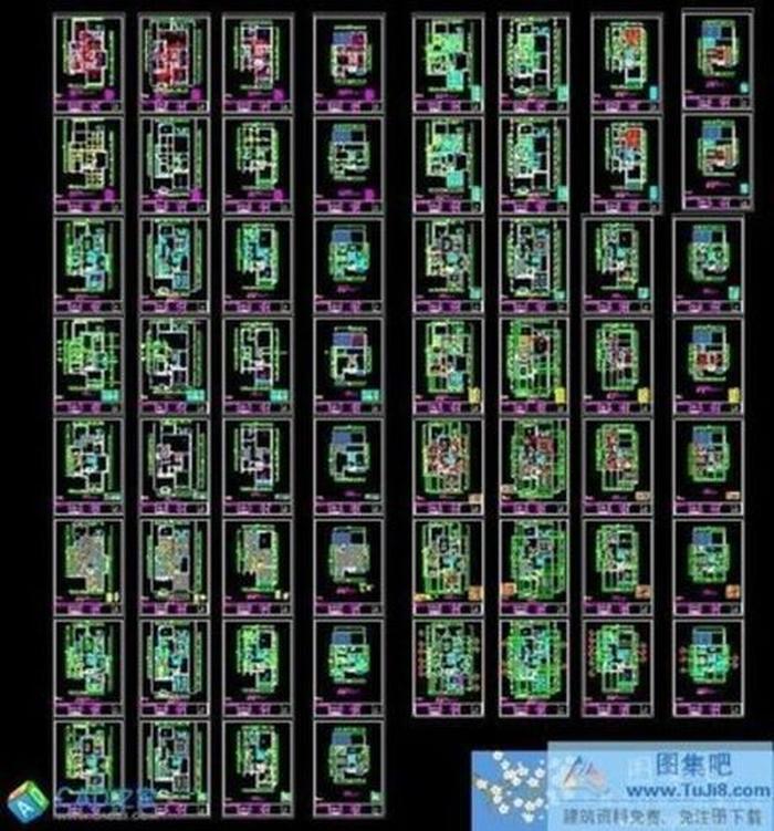 長沙汀香十里中式獨(dú)棟樣板房施工圖CAD圖紙