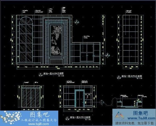 富盈門酒店室內(nèi)施工圖CAD圖紙