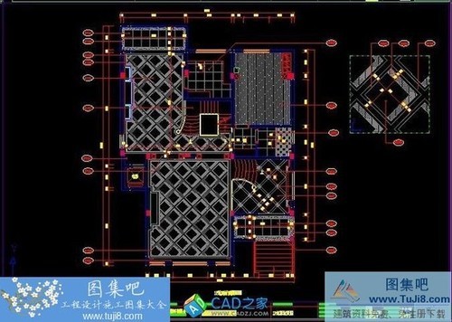 成都龍徽綿陽小島花園52號別墅施工圖+效果圖