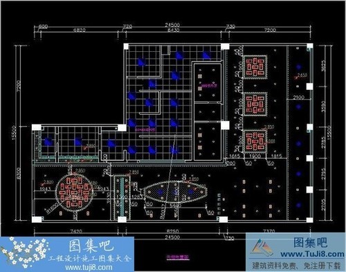 百年老店新中式快餐CAD施工圖+效果圖
