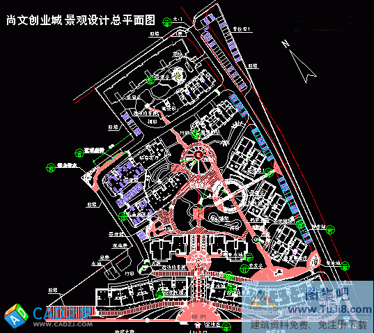 尚文創(chuàng)業(yè)城景觀設(shè)計全套施工圖