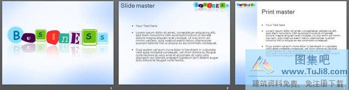 淡雅卡通business幻燈片模板下載