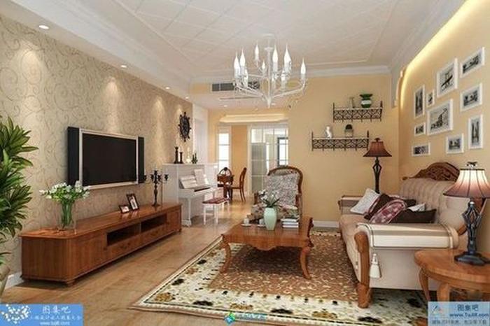 田園風格全套CAD施工圖加效果圖