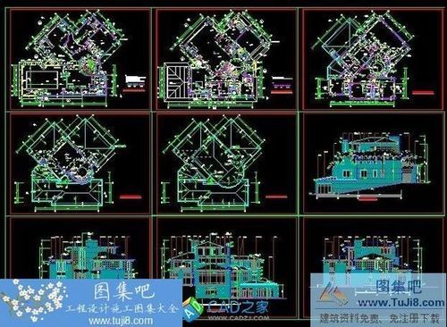 碧水天源別墅CAD總圖帶效果圖