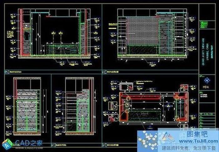HBA沈陽君悅酒店行政酒廊施工圖CAD圖紙