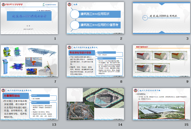 建筑施工BIM實踐與思考 杭州BIM高峰論壇專家BIM課件
