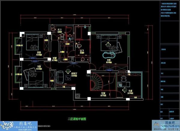 現(xiàn)代精致雙層別墅CAD室內裝修圖（含效果圖）