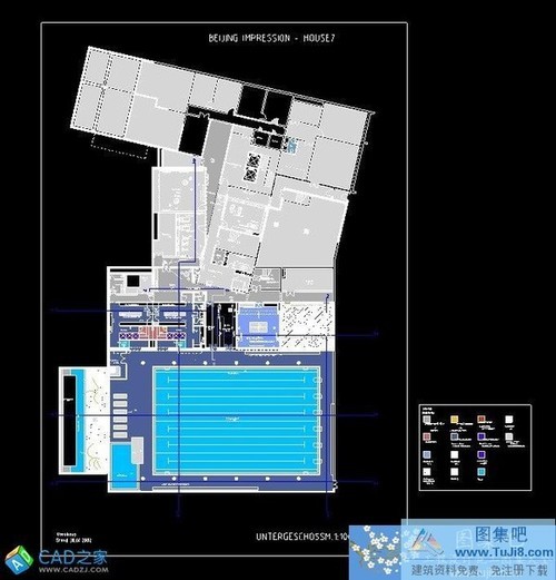德國(guó)奧托北京印象健身中心施工圖CAD圖紙