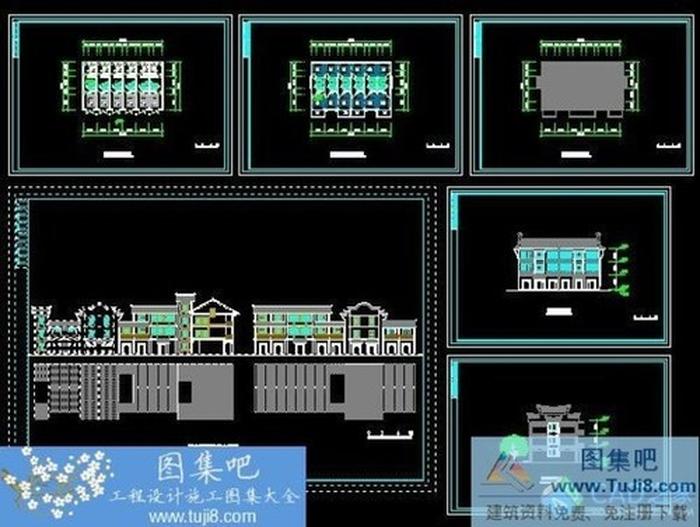 古建商業(yè)街住宅平立面圖