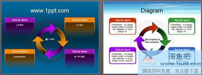 循環(huán)組織結(jié)構(gòu)圖PPT圖表素材下載