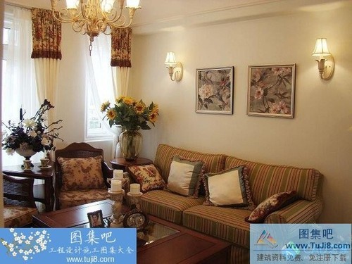 大連田園風(fēng)格樣板房施工圖帶水電詳圖+實(shí)景照片