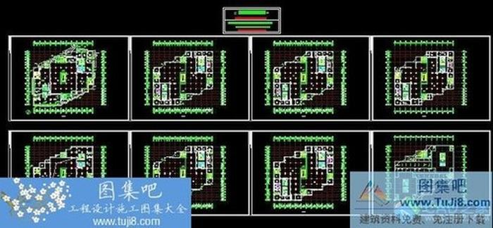 一個大型高層商場建筑的施工圖