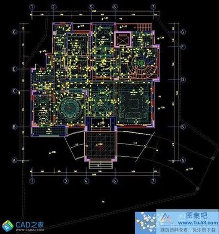 泉秀路燈洲社區(qū)全套三層別墅施工圖