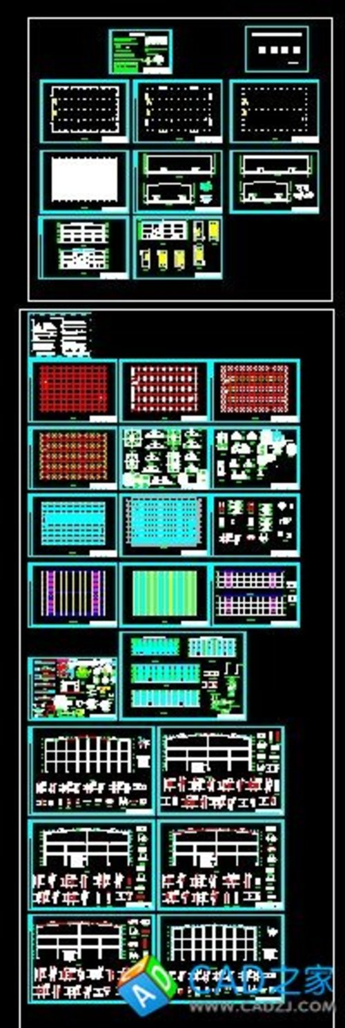 某三層工業(yè)廠房建筑設計施工圖CAD圖紙