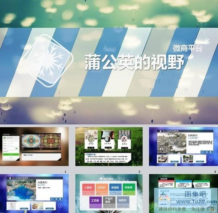 仿網頁設計微商平臺介紹ppt模板